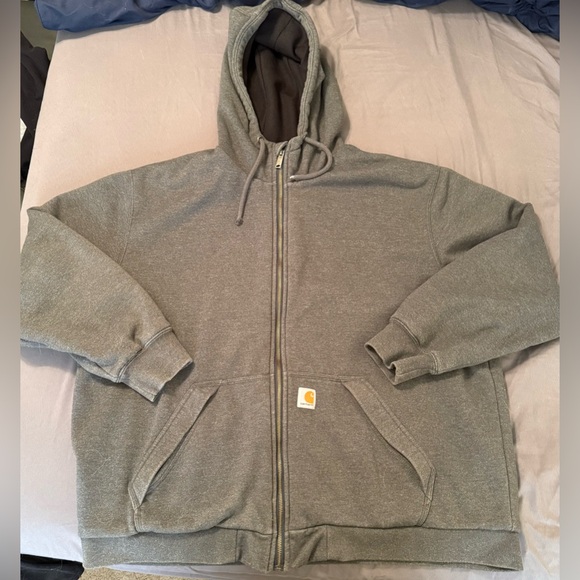 Carhartt Carbon Heather Rain Defender Loose Fit Zip-Up Jacket - Picture 1 of 4